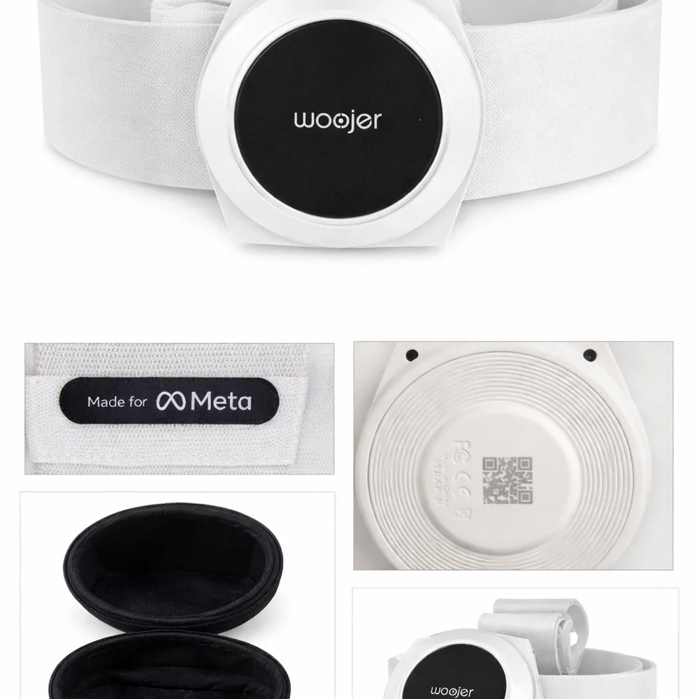 Woojer‎ Strap Edge White Haptic Bass Meta VR Compatible Immersive body strap